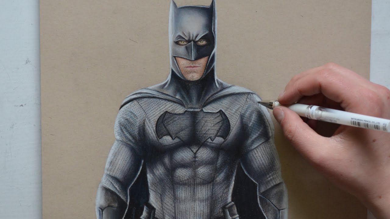 Drawing BATMAN (Ben Affleck) | Nimauke - YouTube