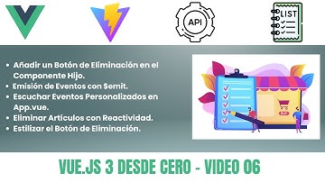 VUE 3 desde CERO: COMUNICACIÓN en VUE 3 con $emit y EVENTOS PERSONALIZADOS | [Video 06]
