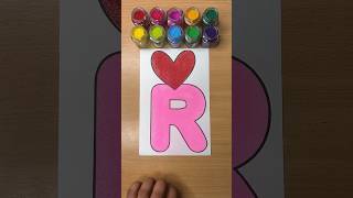 ❤️ Red Heart &amp; Pink “R” | Super Relaxing Sand Art ASMR 😌 #shorts