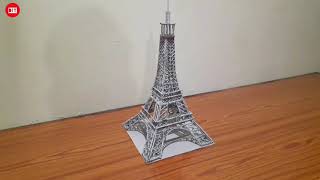 How to make an Eiffel Tower (with newspaper) DIY 3D Paper Eiffel Tower