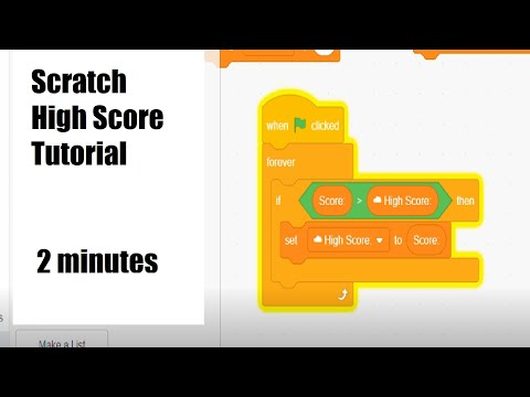 How To Set A High Score On Scratch (2 minutes video!)