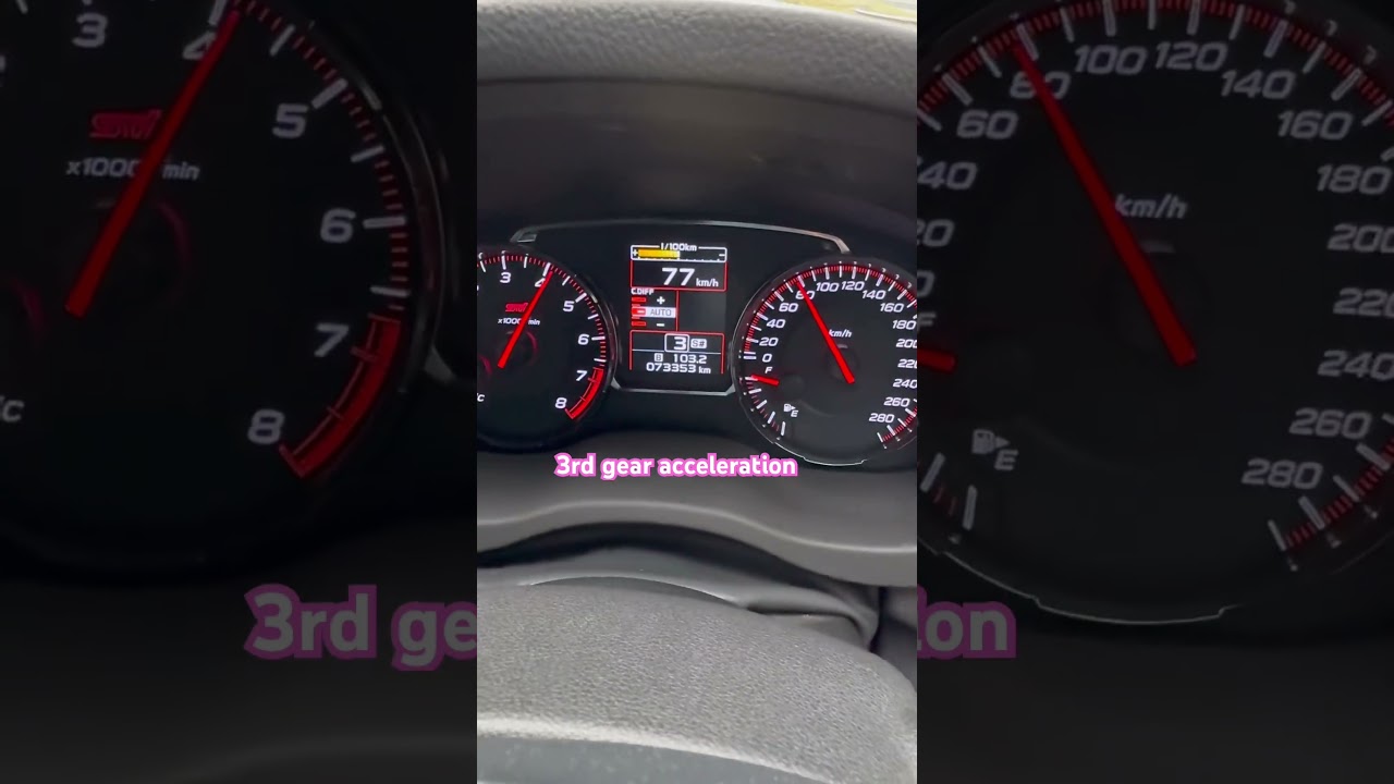 Wrx Sti acceleration, blouch dominator 1.5xtr 8cm rear. 21psi on flex fuel.