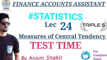 Important MCQs on Measures of Central Tendency- Lec 24 #Statistics​ by Anjum Sir