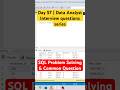 Day - 57 | Data Analyst Interview: SQL Problem Solving &amp; Common Questions #azure  #sqltips #coding