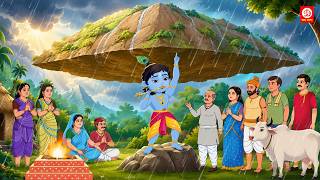 The Secret Behind Why Krishna Lifted Mount Govardhan | Mythological Tale | Kids Cartoon Story