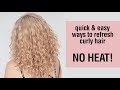 Quick and easy ways to refresh curly hair (without heat!)