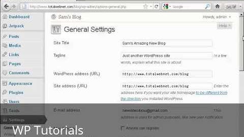 Video 36 How to Change Your WordPress Blog Title