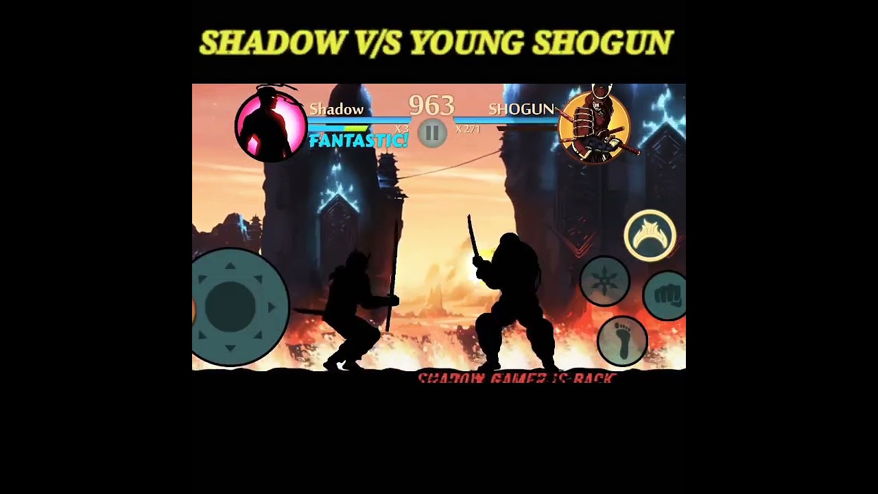 Shadow Fight 2 Powerfull 🔥🔥 Magic Weapon Fight 💪💪 With ||Shadow V/S Young Shogun || 