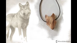 handcraft wood wolf pendant - step by step video