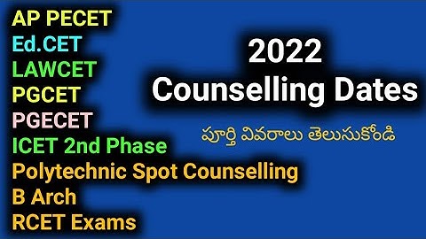 #AP CETS Counselling Dates #sampathinformation