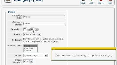 Joomla 1.5 Tutorial - How to add a new category?