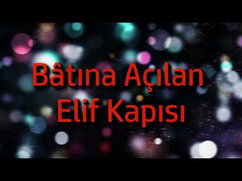 Elif Mukattaa Harfi / Kur'an-ı Kerim Hurûfi Mukattaa / Kesik Harfler