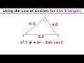 Law of Cosines and Sines Concepts