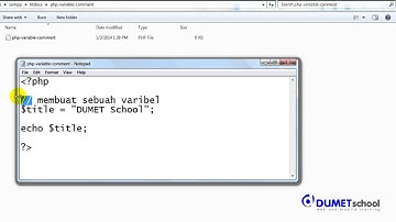Membuat Variabel Komentar di PHP