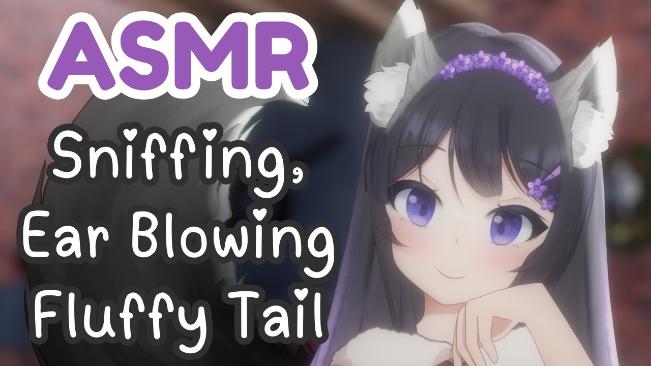 [ASMR] Wolfgirl Sniffs You to Sleep 🐺💤 Ear Blowing, Tail Cuddles & Fluffy Comfort #3DIO #asmr
