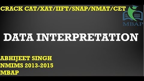 DATA INTERPRETATION SHORTCUT 1 for CAT/XAT/IIFT/NMAT/SNAP/CET
