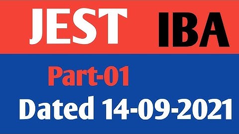 JEST IBA test| solved paper| Today Dated 14-09-2021 sindh
