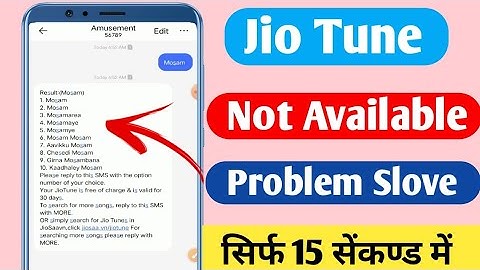 Jiotune Unavailable Ko Available Kaise Kare l How To Set Jio Tune Which Is Not Available