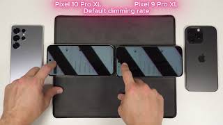Google Pixel 10 Pro PWM and dithering vs iPhone, Galaxy, and Honor Profile