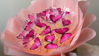 БУКЕТ из БАБОЧЕК ЧТО СВЕТИТСЯ 🦋 DIY Butterfly Bouquet