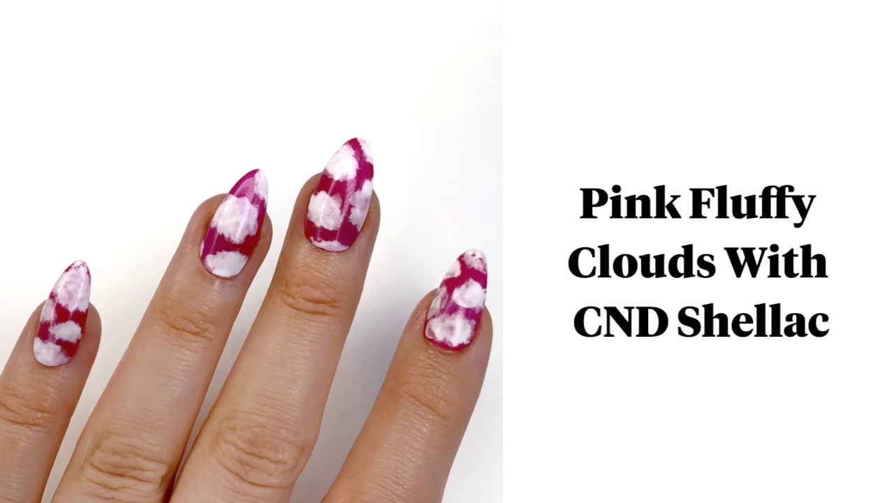 Pink Fluffy Clouds With CND Shellac