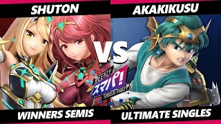 Sumapa 129 TOP 8 - Shuton (Pyra Mythra) Vs. Akakikusu (Hero) Smash Ultimate - SSBU