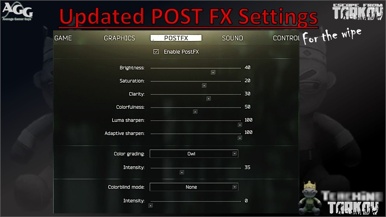 Updated Post FX for the New Wipe Teaching Tarkov [Escape from Tarkov