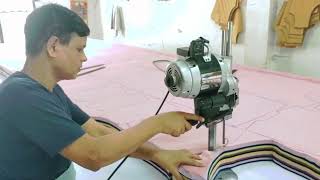 : cutting machine for fabric! fabric cutting! how to use straight kanfe fabric cutting machine