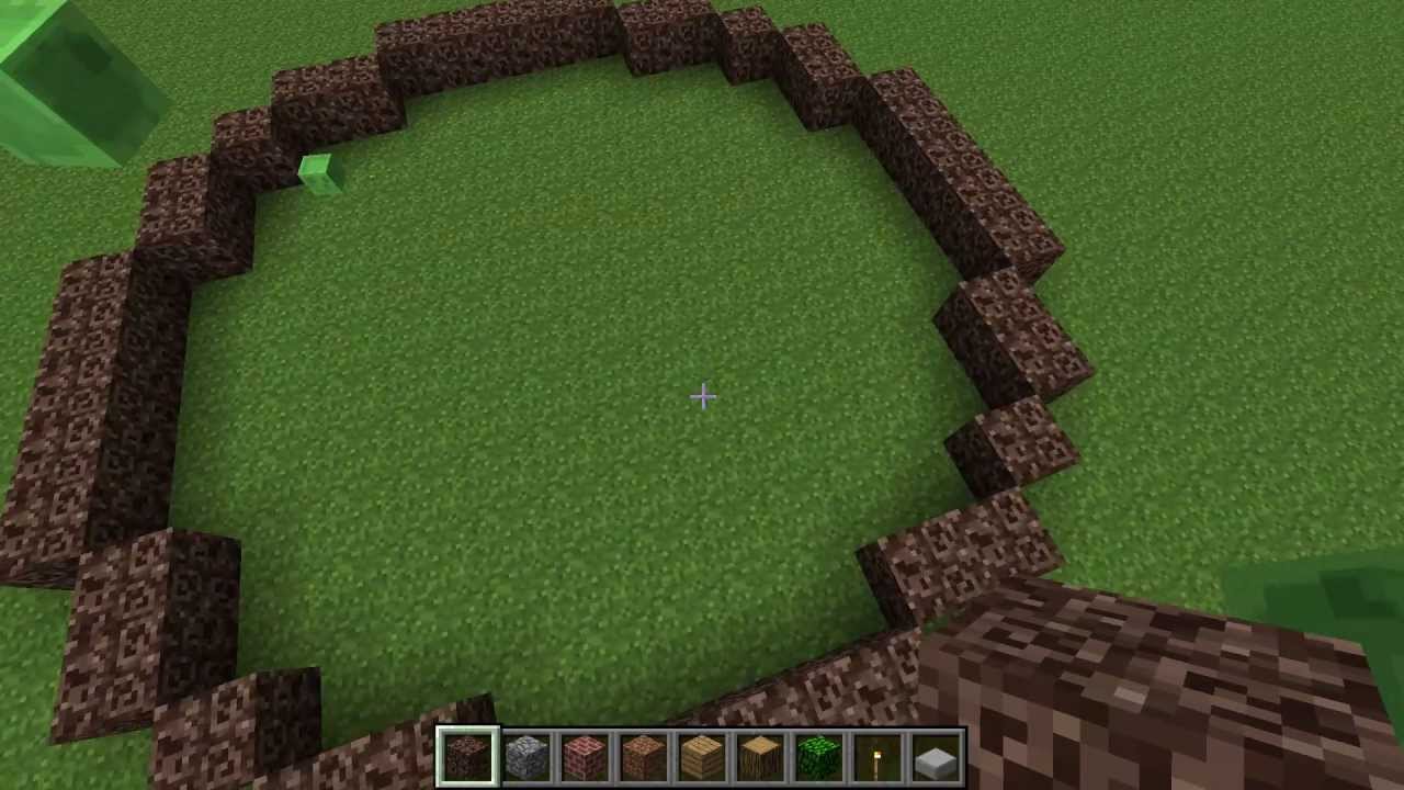 How To Build A Small Perfect Circle In Minecraft - YouTube