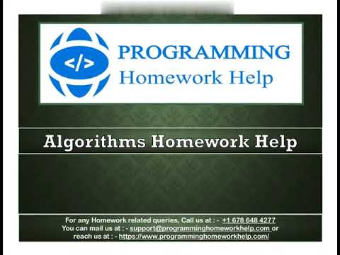 Algorithm Homework Help