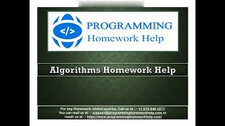 Algorithm Homework Help