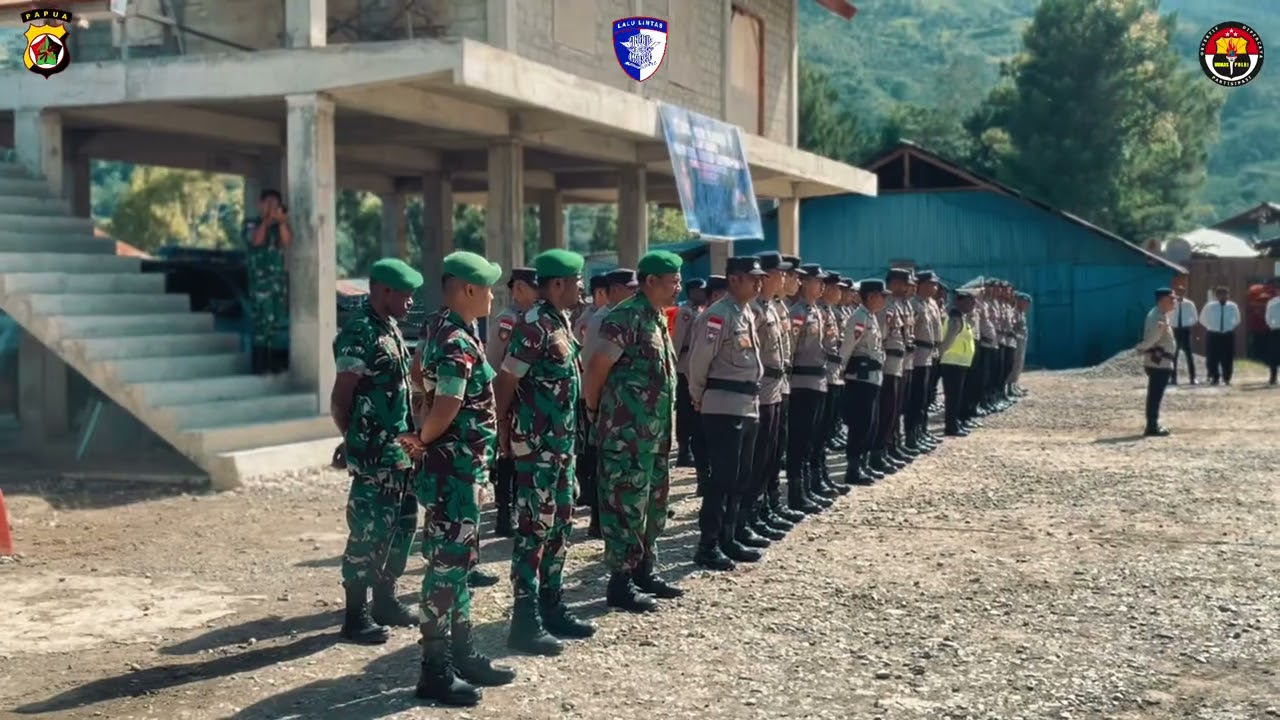 Apel Gelar Pasukan Dalam Rangka Operasi Keselamatan Cartenz - 2026 Polres Tolikara 