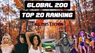 Billboard Global 200: Top 20 Ranking (Fall 2025 Edition)