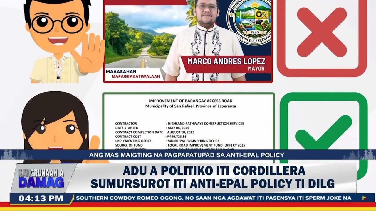 Adu a politiko iti Cordillera sumursurot iti Anti-Epal Policy ti DILG