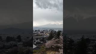 OMG 😳 look at Mount Fuji! how beautiful &amp; charming it looks from this place - Arakura Fuji Shrine.