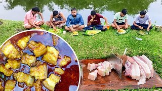 Pork curry cooking in village | Pork recipe | Pork eating | Pork curry