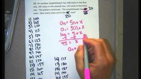 College Algebra section 9 2 Arithmetic sequences