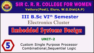 Celebrity 5. BSc 3/6 - Embedded Systems - U2- Custom Single Purpose Processor  Combinational, Sequential Logic Wealth
