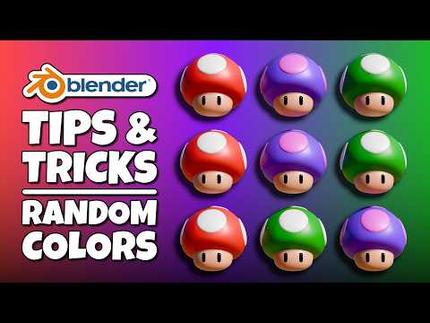 Set Random Colors on Many Objects Instantly! #BlenderTips