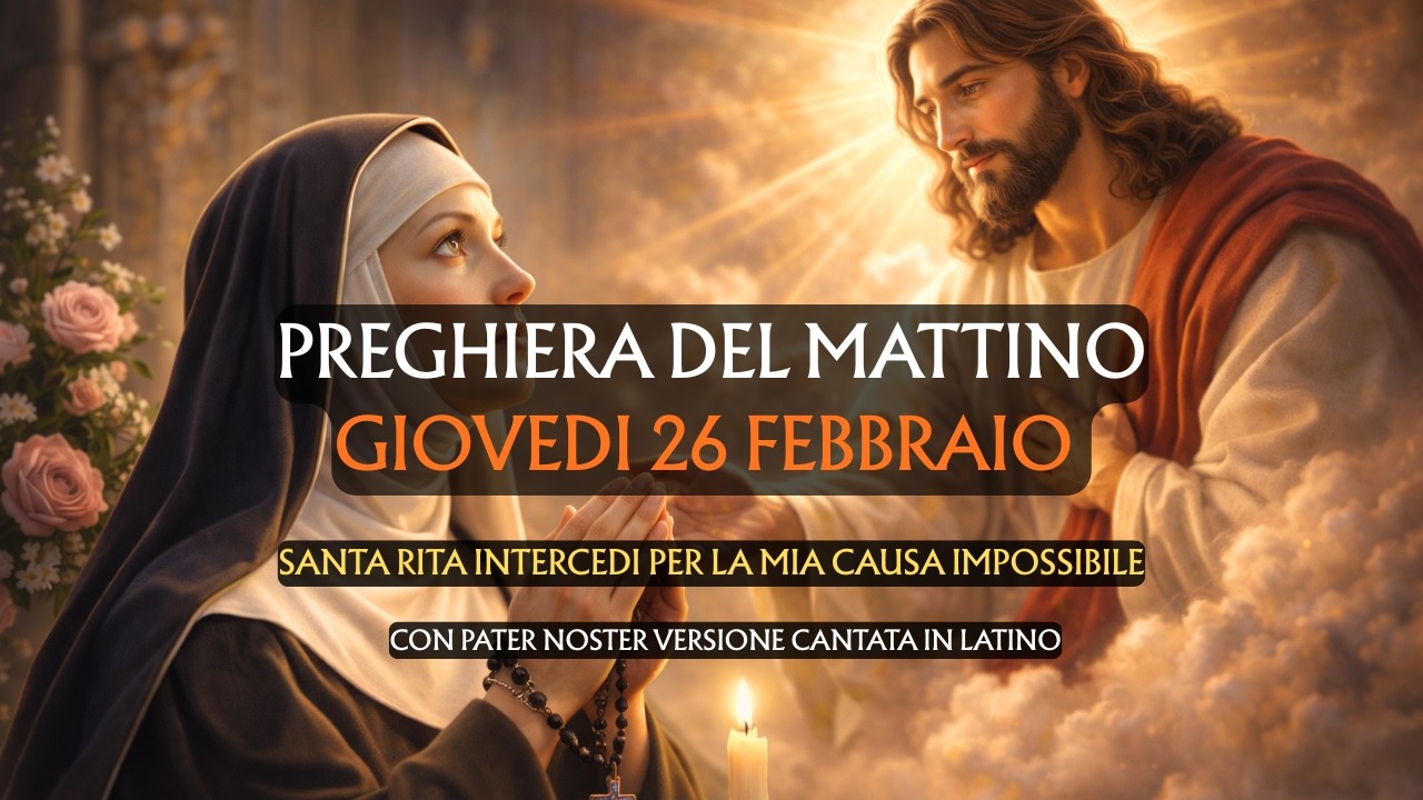 Preghiera del Mattino GIOVEDI 26 FEBBRAIO | Santa Rita intercedi per la mia causa impossibile