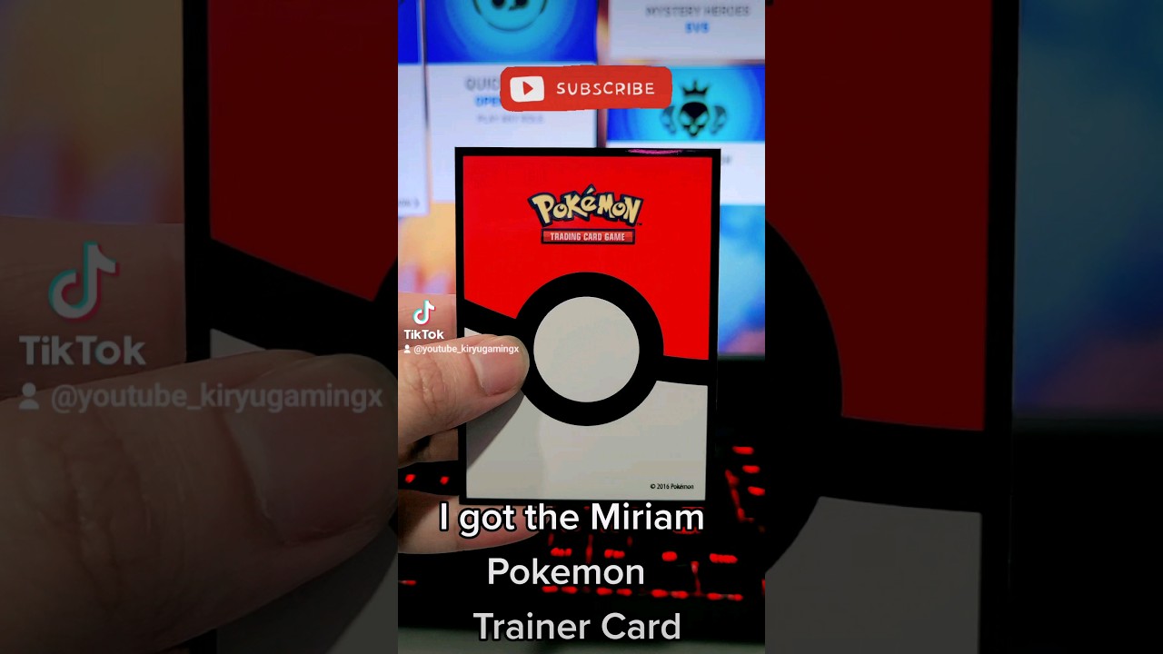 I GOT THE MIRIAM POKEMON TRAINER CARD 🌟🌟🌟