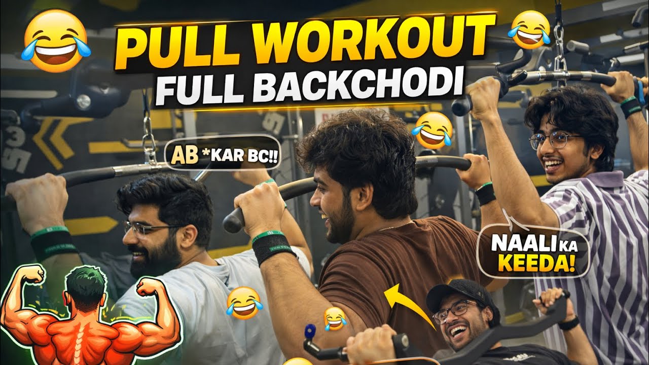 Pull Workout with Bros& Bakc*di 💀😱😂 