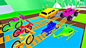 Shape shifting 🚲🚁🚗 All Levels Gameplay Walkthrough Android,ios Max Level Ep-1