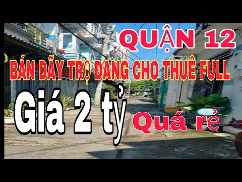 Bán rẻ dãy trọ Quận 12 Giá 1 tỷ 999 triệu, sổ hồng riêng 2023 Mới