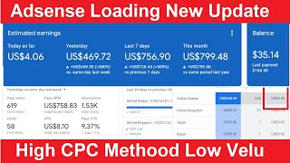 Adsense Loading New Method 100% Safe Method Tricks Google Adsense Loading CPC Kesy High Karen