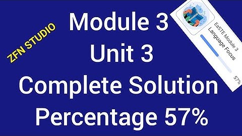 Module 3 | Unit 3 | Complete solution | step by step | QAED App | Quiz | EaSTE Traning | English |