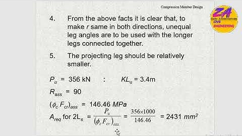 Double angle section Design problem which is connected to gusset plate || Compression Member