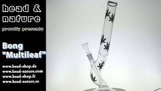 Bong multileaf black 42cm - head&nature