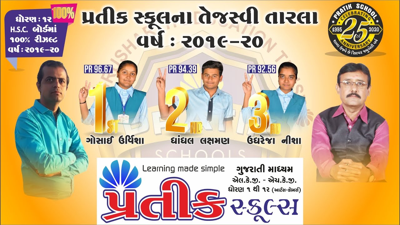 H.S.C. Board Result - 2020 || PRATIK SCHOOL RAJKOT - 3. - YouTube