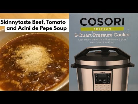 Skinnytaste Beef, Tomato and Acini di Pepe Soup Featuring the Cosori Pressure Cooker